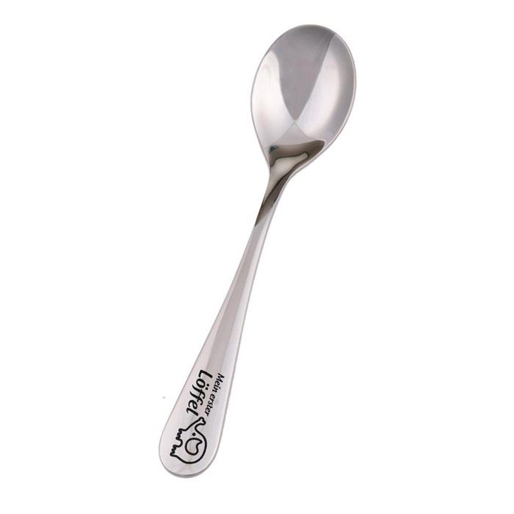 SPORWAY 6 Stück Baby Lernlöffel Edelstahl - Gebogene Löffel Mit Tier-Mustern